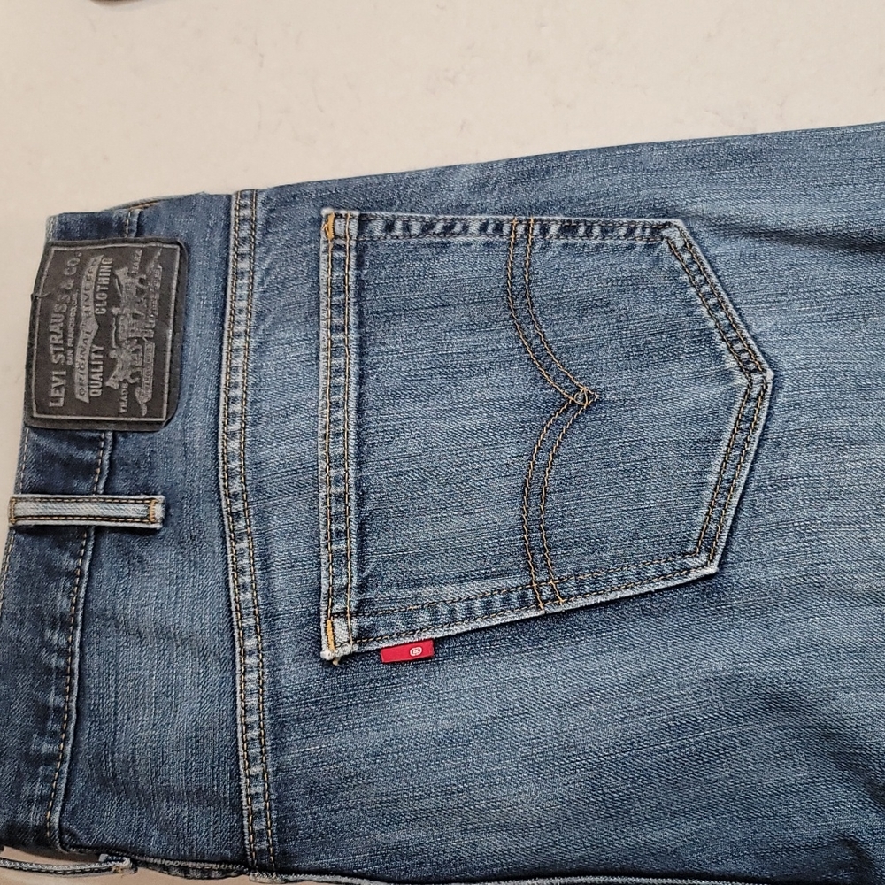 Levi 569 jeans worn 40W 30L Faded Blue - Picture 2 of 5
